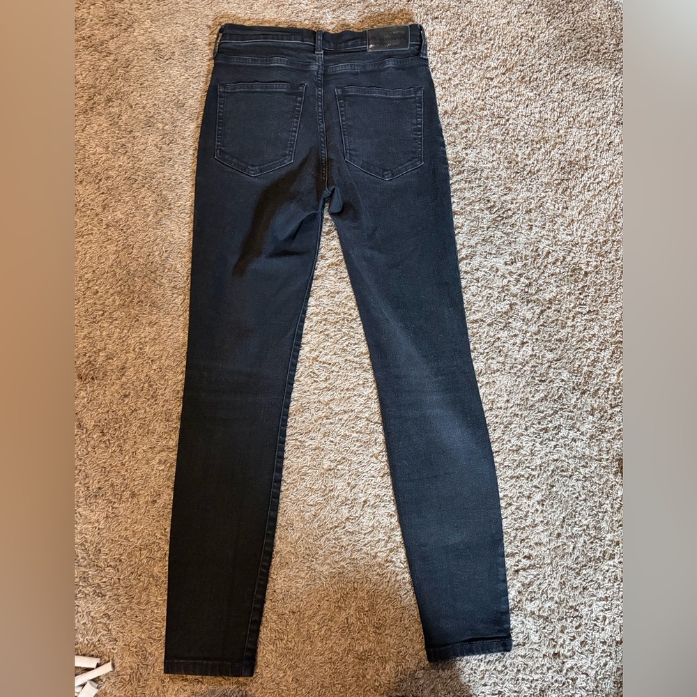 Women's Everlane Black High Rise Skinny Jeans Classic Minimalist Size 28 - Picture 7 of 8